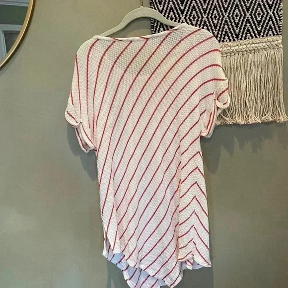 TWO BY VINCE CAMUTO ORANGE STRIPE TOP M - Picture 2 of 4